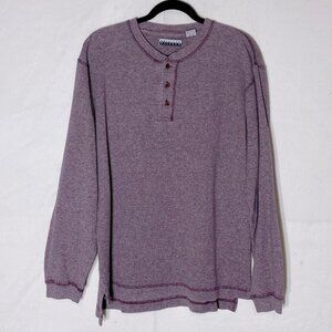 American Weekend purple waffle knit long sleeve top
